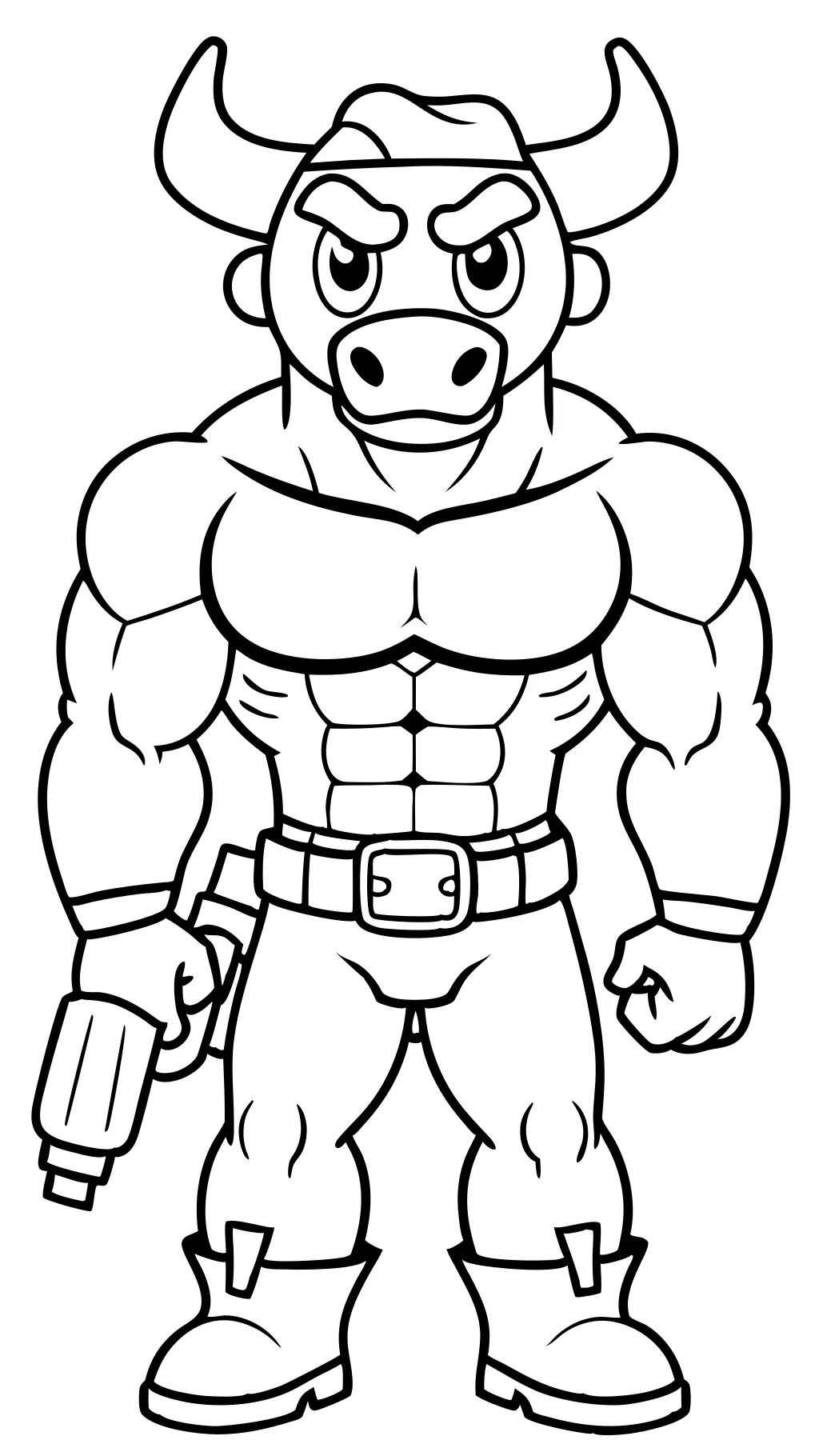 Página para colorear de Brawl Stars de Bull